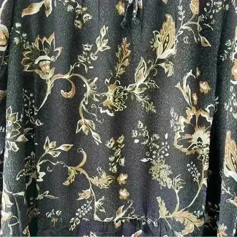 Style & Co Petite Gauze Tired Shift Dress Black Floral Size PXL NWT Bohemian - Picture 6 of 14